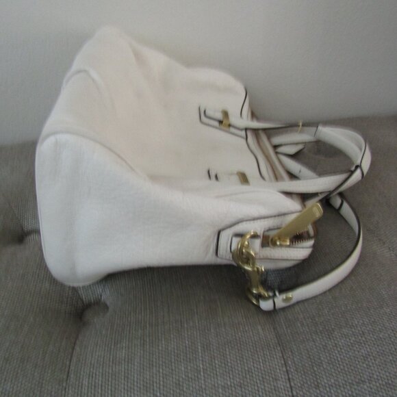 Coach White Leather Satchel With Shoulder Strap - Picture 5 of 11